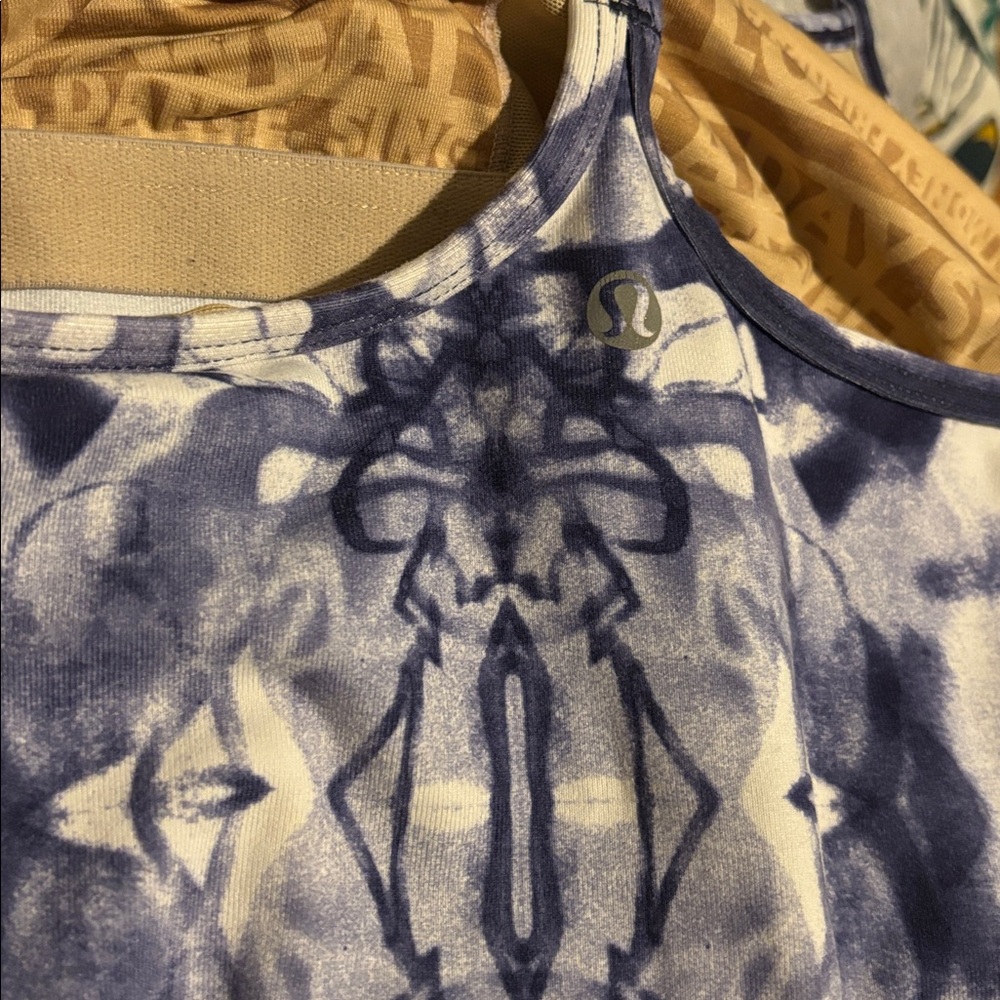 Lululemon Blue and White Tank Top